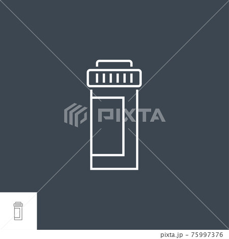 Pills Bottle Vector Icon 75997376