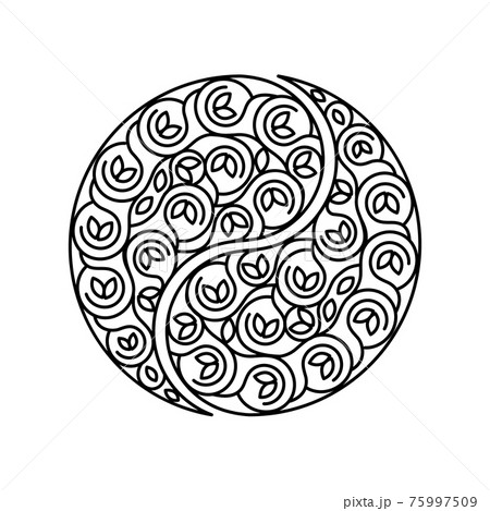 Black and white symbol harmony and balance. Black and white symbol harmony and balance. 75997509