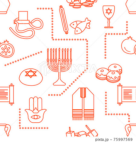 Vector Jewish Holiday Israel Traditional Festive 75997569