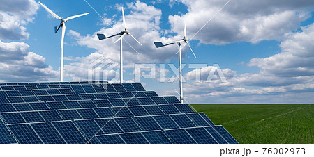Solar panels and wind turbines Solar panels and wind turbines 76002973