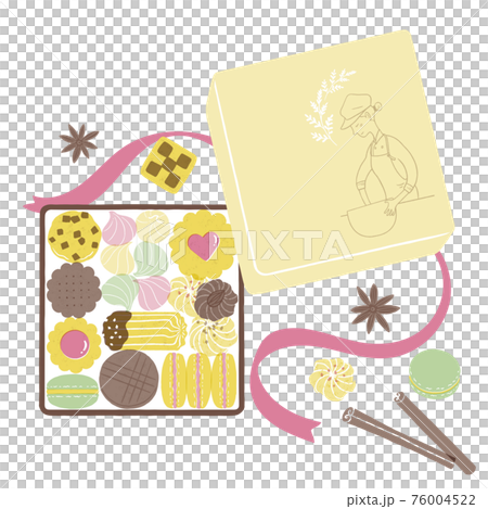 Assorted cookie tin illustrations-2 / rustic touch / color Assorted cookie tin illustrations-2 / rustic touch / color 76004522