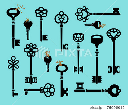Cartoon antique keys 76006012