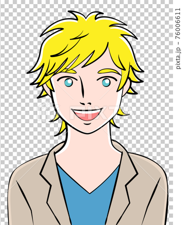 Caucasian Foreign Male Blonde English Handsome Stock Illustration