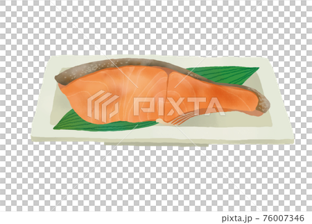 Illustration of delicious grilled salmon Illustration of delicious grilled salmon 76007346