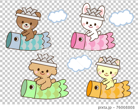 Carp streamer bear, dog, rabbit and cat 76008808