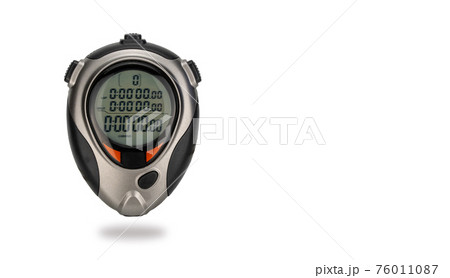 digital stopwatch isolated on white background. electronic meter, sport timer. modern time measurement technologies. digital stopwatch isolated on white background. electronic meter, sport timer. modern time measurement technologies. 76011087