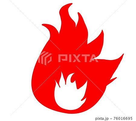 シンプルな可愛い焚火の炎のイラスト素材