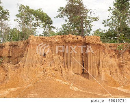 Lalu Park in Sakaeo province, Thailand, due to soil erosion has produced stranges shapes Lalu Park in Sakaeo province, Thailand, due to soil erosion has produced stranges shapes 76016754