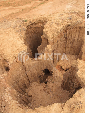 Lalu Park in Sakaeo province, Thailand, due to soil erosion has produced stranges shapes Lalu Park in Sakaeo province, Thailand, due to soil erosion has produced stranges shapes 76016794