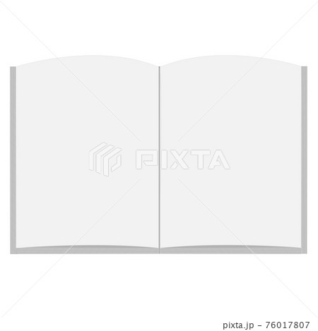 blank open book on white background. flat style. open book top view. open book sign.  76017807