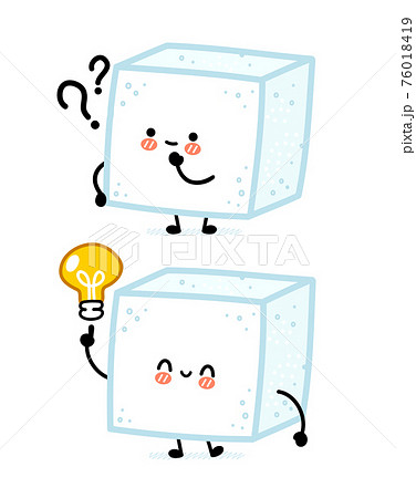 Good sugar cube character. Candy angel mascot - Stock Illustration  [98609806] - PIXTA