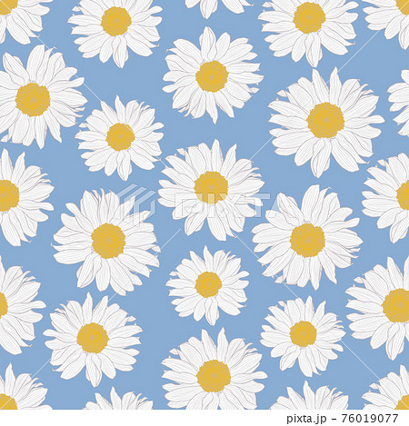Vector Seamless Pattern Of Yellow And White Stock Illustration