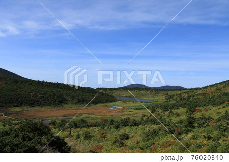 一切経山のトレッキング風景 一切経山のトレッキング風景 76020340