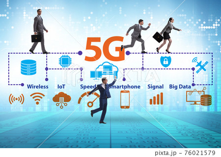 Concept of 5g fast networks with business people Concept of 5g fast networks with business people 76021579