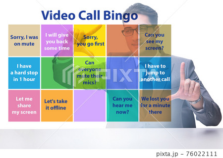 Funny concept with video call bingo 76022111