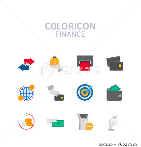 Set of line icons for finance and real estate illustration 007 76027535