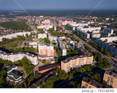 Orekhovo-Zuyevo cityscape from drone Orekhovo-Zuyevo cityscape from drone 76028666
