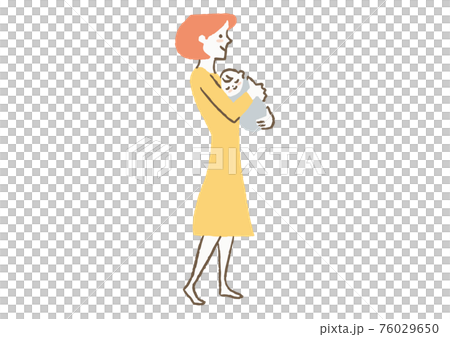 赤ちゃんを抱っこしている女性02 76029650