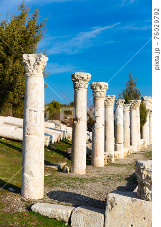 Remained columns of ancient Agora in Kibyra, Turkey Remained columns of ancient Agora in Kibyra, Turkey 76029792
