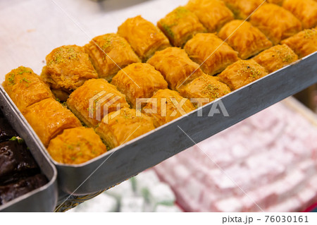 Popular Turkish Baklava dessert. 76030161