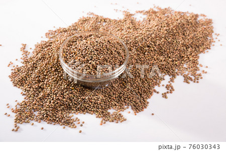 Raw lentils on white background Raw lentils on white background 76030343