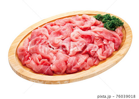 豚もも肉_切り落し_10（パス付） 76039018