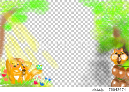 幸せなリスと不幸せなリスのイラスト。 76042674
