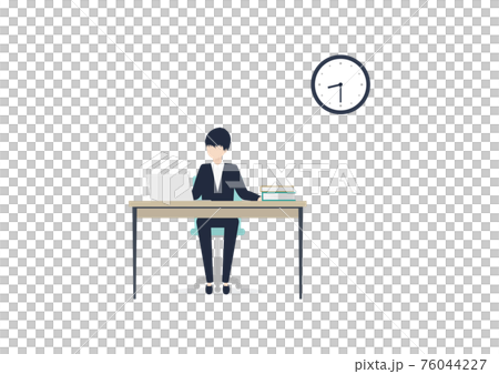 働くビジネスマンのイラスト素材 働くビジネスマンのイラスト素材 76044227