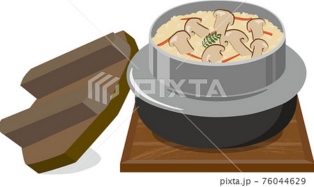 松茸釜飯　敷板付き 76044629