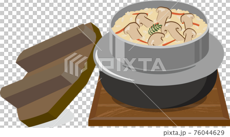 Matsutake mushroom kamameshi with floor plate 76044629