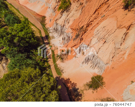 Fairy stream among the red dunes, Muine, Vietnam 76044747