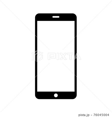 スマートフォン 携帯電話 Iphoneのアイコン シルエット のイラスト素材