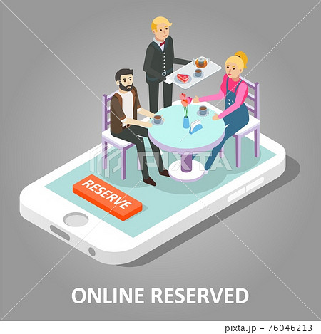 Online reserved table vector illustration 76046213