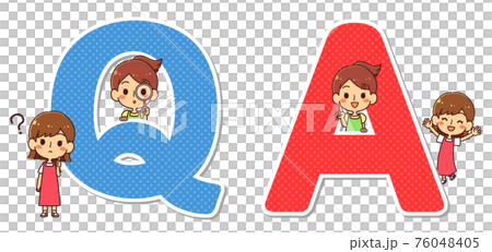 Q & A girl illustration material - Stock Illustration [76048405] - PIXTA