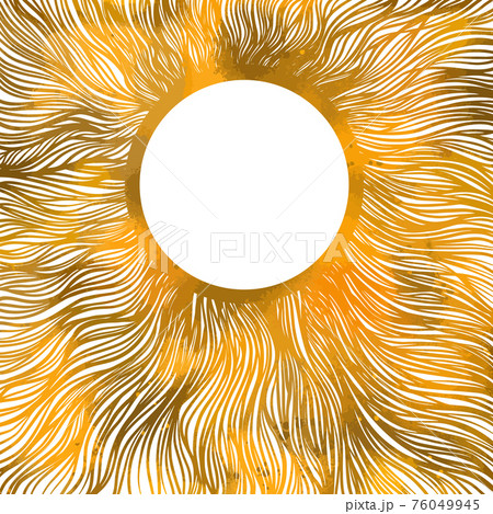 Yellow background. Solar graphic rays. Vector illustration 76049945