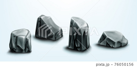 Rocks parts, cobbles, boulders and gray stones 76050156