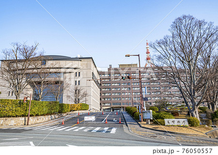 三重県津市　晴天の三重県庁と三重県議会議事堂 76050557