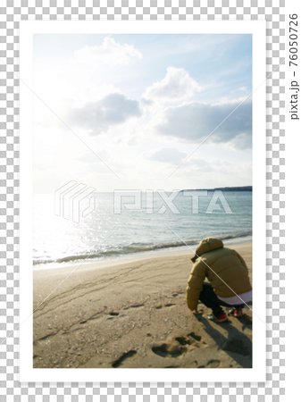 フィルム写真　ノスタルジー　砂浜 76050726