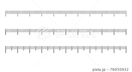 The measurement scale for the ruler. Different variants of vector markup 76050932