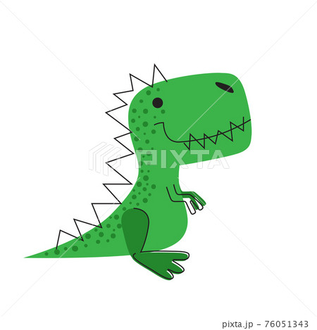 Cute dinosaur. Dino drawn vector for kids fashion 76051343