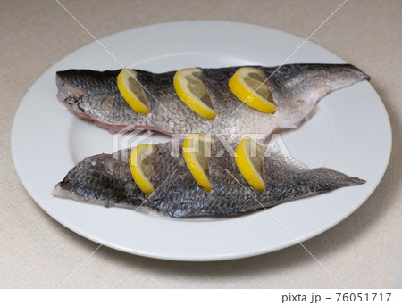 Sea bream fillet, Fresh raw bream fish fillets Sea bream fillet, Fresh raw bream fish fillets 76051717