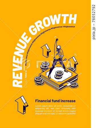 Revenue growth, a financial fund increase poster Revenue growth, a financial fund increase poster 76052792