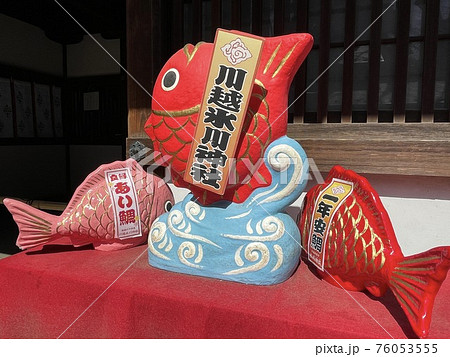 川越氷川神社の鯛 76053555