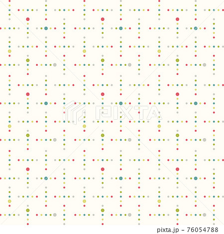 パステルカラーでシンプルなドットのシームレスパターン 壁紙に最適なベクターイラスト のイラスト素材