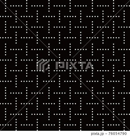 シンプルなドットのシームレスパターン 壁紙に最適なベクターイラスト 黒バック のイラスト素材
