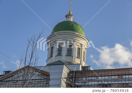 Exterior of the historic Trinity Cathedral in Yakhroma. Russia 76054916
