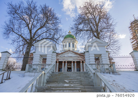 Exterior of the historic Trinity Cathedral in Yakhroma. Russia Exterior of the historic Trinity Cathedral in Yakhroma. Russia 76054920