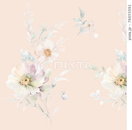 透明水彩 水彩画 花 76055091
