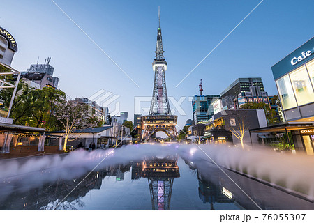愛知県　名古屋テレビ塔　久屋大通公園　夜景 76055307