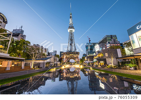 愛知県　名古屋テレビ塔　久屋大通公園　夜景 76055309